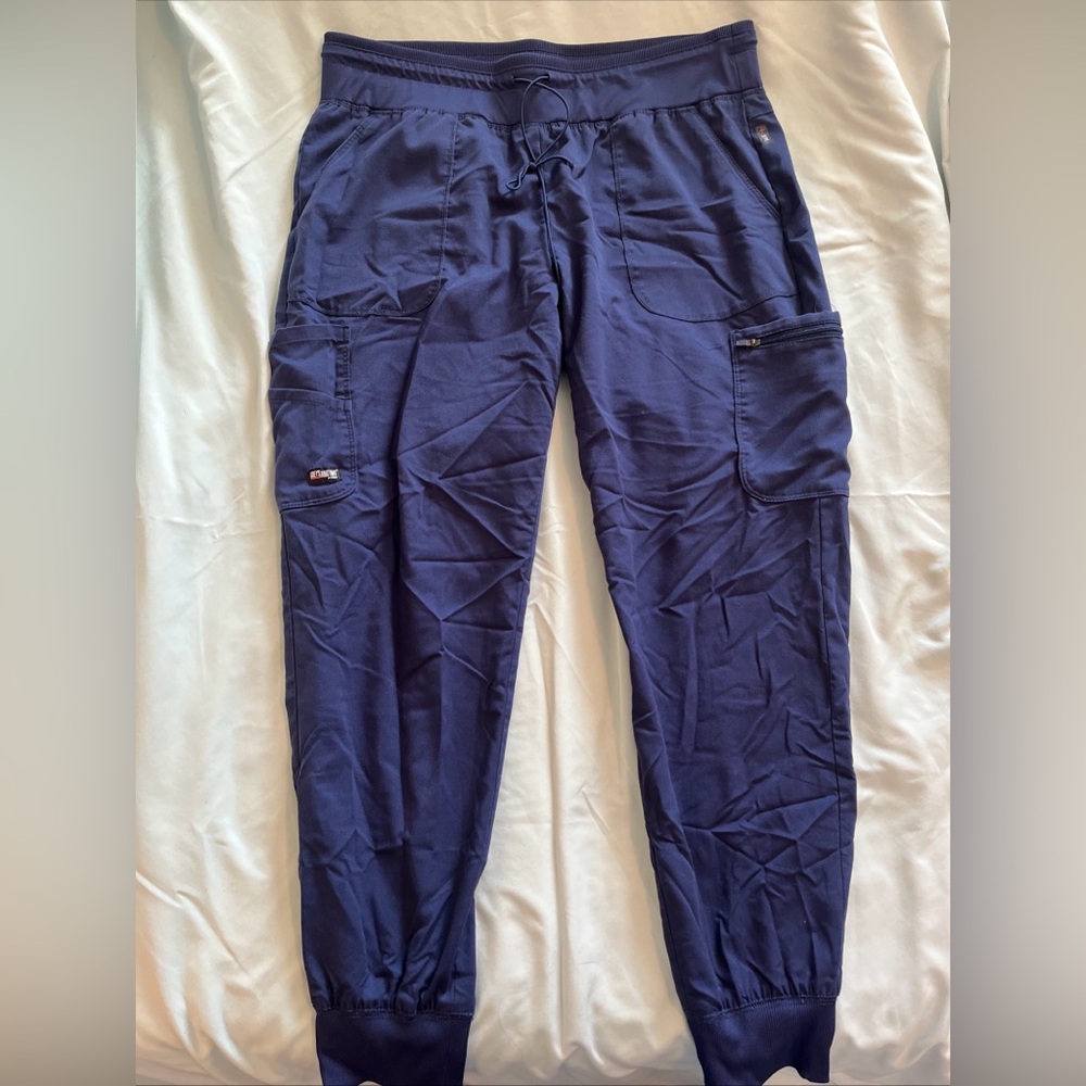 Grey's Anatomy Blue Cargo Pants Elastic Waist
